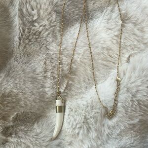 Stella & Dot Long Gold Horn Necklace
